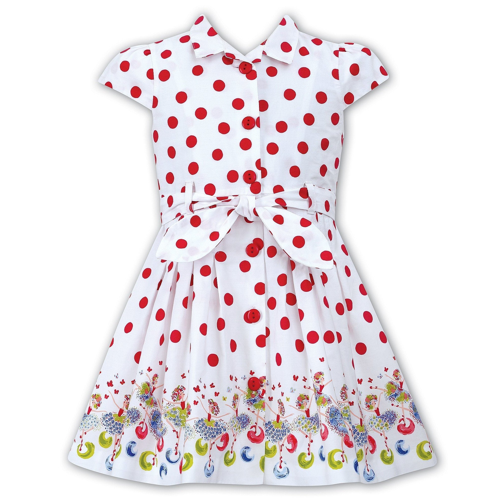 Sarah Louise Red Polka Dot Dress